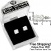 6mm E060 Q Silver Forever Silver Cubic Zirconia Square Earrings In Asst Sizes 106422-E060Q Silver